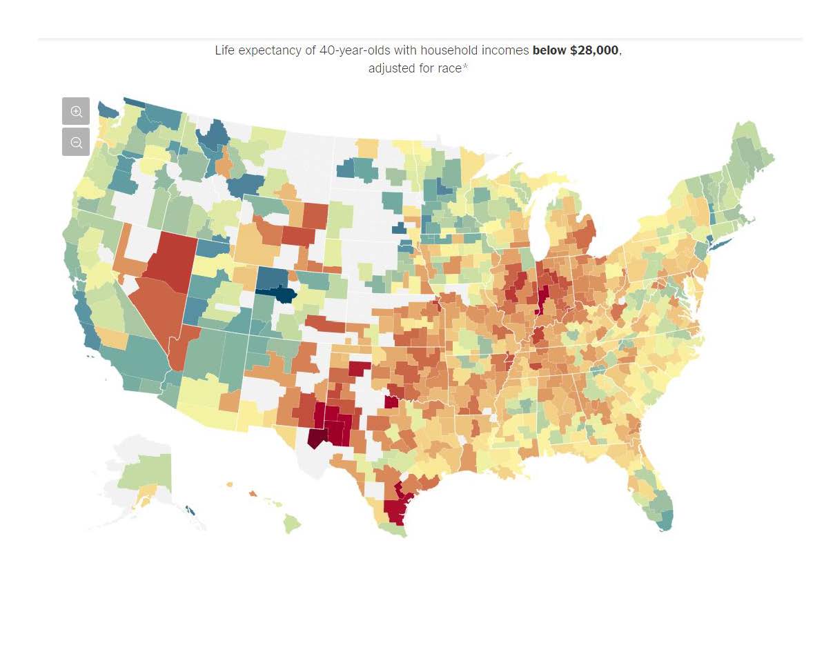 The Rich Live Longer Everywhere. For the Poor, Geography Matters.